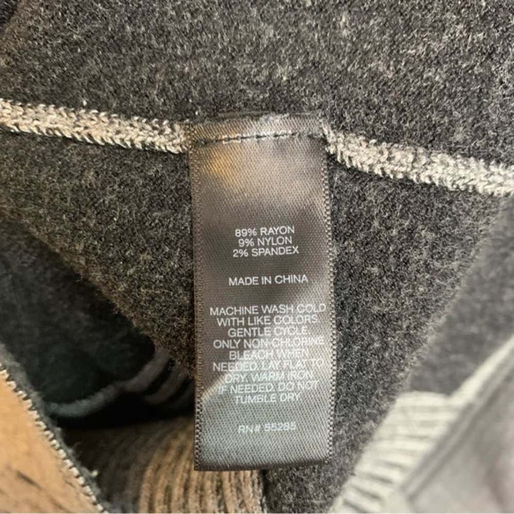 Express Gray Ribbed Cold Shoulder Long Sleeve Dre… - image 4